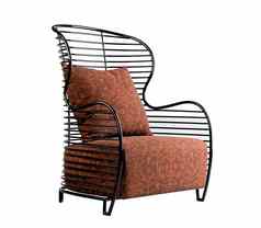 现代奢侈品设计混合织物金属钢扶手椅