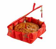 月亮蛋糕漂亮的礼物盒子中国人一年节日