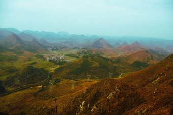 日落岩溶地形中国
