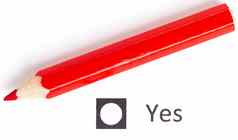 红色的铅笔选择