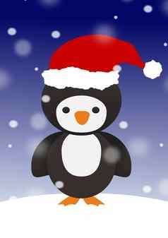 企鹅圣诞老人他
