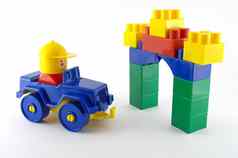 蓝色的车机械塑料玩具前面颜色toy-gate