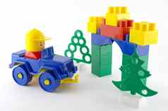 蓝色的车机械塑料玩具前面颜色toy-gate