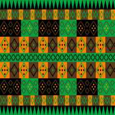 绿色棕色（的）少数民族地毯
