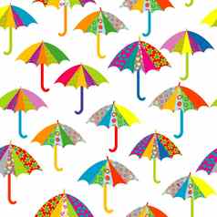 无缝的模式雨伞