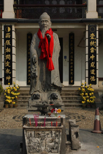 雕像<strong>孔子</strong>中国人寺庙
