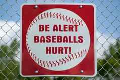 棒球警告标志