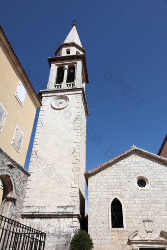 教堂圣约翰浸信会天主教教堂布德瓦黑山共和国