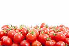 集团新鲜的西红柿白色背景