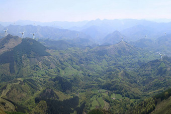 风涡轮机山