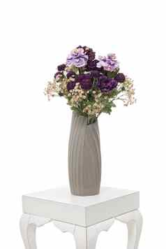 紫色的花花瓶表格