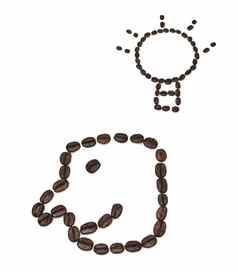 微笑形状的咖啡豆子孤立的白色背景re