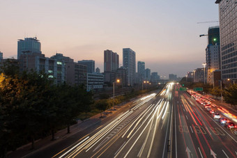 场景guanghzou城市日落