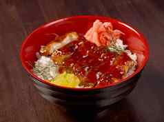 日本食物烤鳗鱼鳗鱼