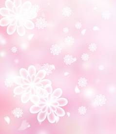 花朵柔和的粉红色的插图