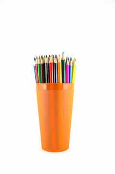 颜色铅笔橙色道具