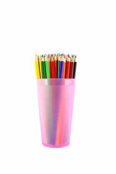 颜色铅笔粉红色的道具