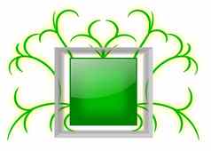 闪亮的绿色消息董事会玻璃框架