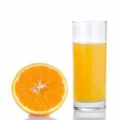 橙色汁橙色孤立的白色