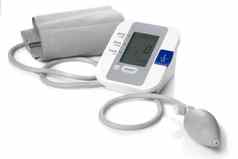 自动数字血压力监控孤立的白色