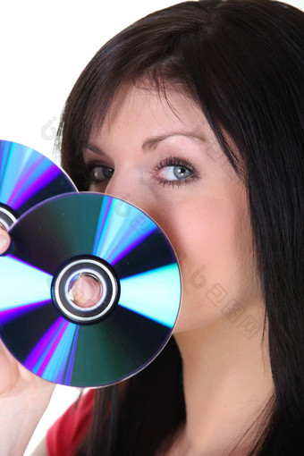 女人持有cd