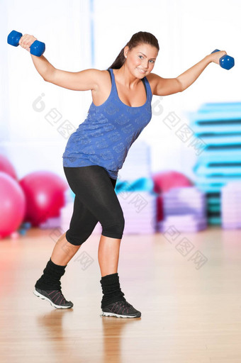 女人健身锻炼体育运动健身房