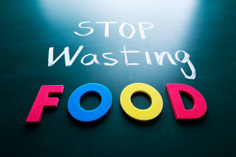 停止浪费食物概念