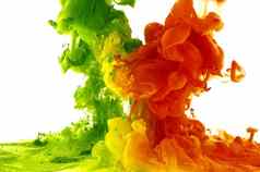 抽象运动有色液体