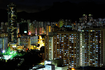 九龙晚上市中心在香港香港