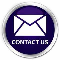联系电子邮件图标紫色的按钮