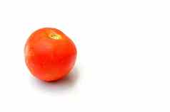 成熟的红色的西红柿孤立的白色