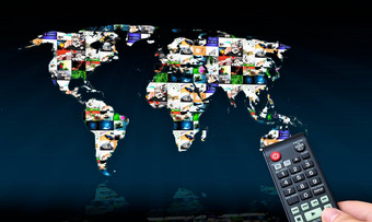 远程控制虚拟多媒体屏幕背景世界地图作文