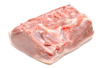 一块生猪肉白色