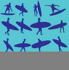 太平洋冲浪者向量图形设计