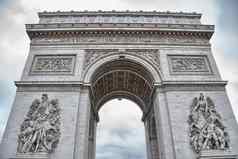 巴黎美丽的视图胜利弧弧凯旋门