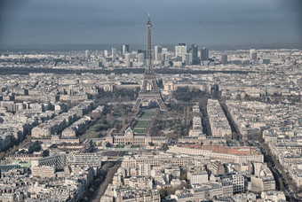 巴黎空中视图著名的埃菲尔铁塔塔之旅埃菲尔铁塔