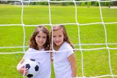 足球足球孩子女孩玩场