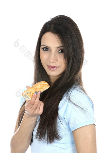 模型发布女人吃香肠卷