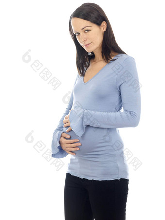 怀孕了年轻的女人模型发布