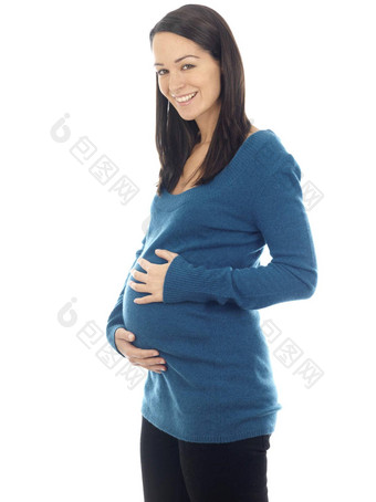 怀孕了年轻的女人模型发布