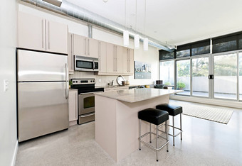 现代公寓厨房生活房间