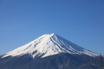 山富士清晰的天空背景