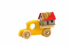 木卡车玩具房子模型概念