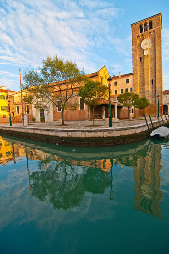 威尼斯意大利三建立的mendicoli教堂