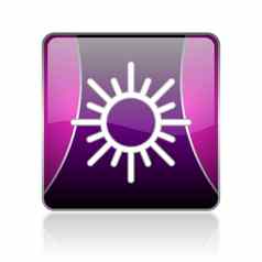 太阳紫罗兰色的广场网络光滑的图标