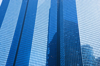 业务摩天大楼现代体系结构蓝色的色彩