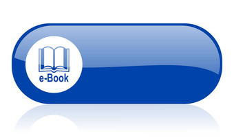 电子书蓝色的网络光滑的图标
