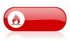 火焰红色的网络光滑的图标