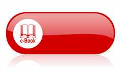电子书红色的网络光滑的图标