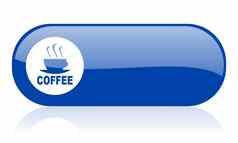 咖啡蓝色的网络光滑的图标
